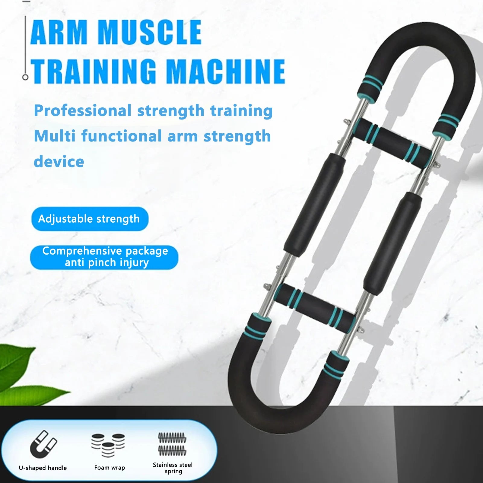 Adjustable U-Shape Power-Twister Bar – Dual Hand Grip Spring Trainer for Chest, Arms & Upper Body Strength 💥