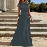 Women’s Maternity Surplice Maxi Dress – Solid Cotton Pregnancy Outfit with Asymmetrical Waist, Formal Wear for Moms