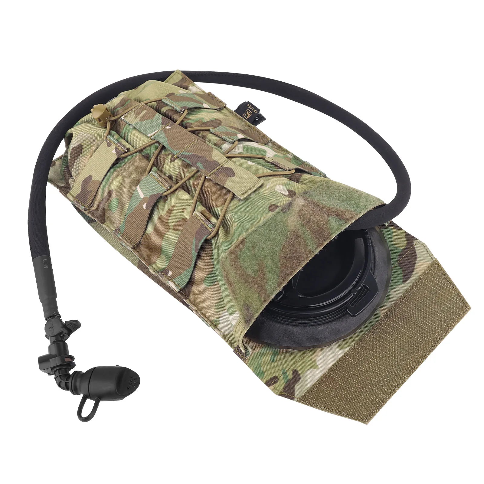 KRYDEX 500D Tactical Hydration Carrier – MOLLE 50oz Water Bladder Pouch | 1.5L Outdoor Hiking Hydration Pack