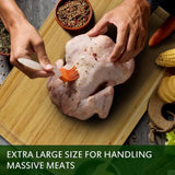 Large Bamboo Cutting Board 30"x20" – Extra-Large Wooden Chopping Board with Juice Groove & Stove Top Cover 🪵🍽️