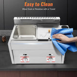 6 L × 2 Dual-Tank Commercial Gas Countertop Deep Fryer – Stainless Steel Fat Fryer for French Fries & Chicken Wings