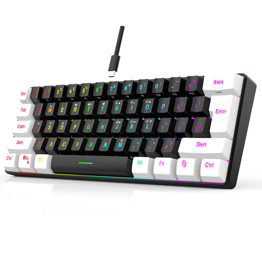 60% Wired Gaming Keyboard – Ultra-Small RGB Backlit Portable Waterproof Computer & Mac Keyboard