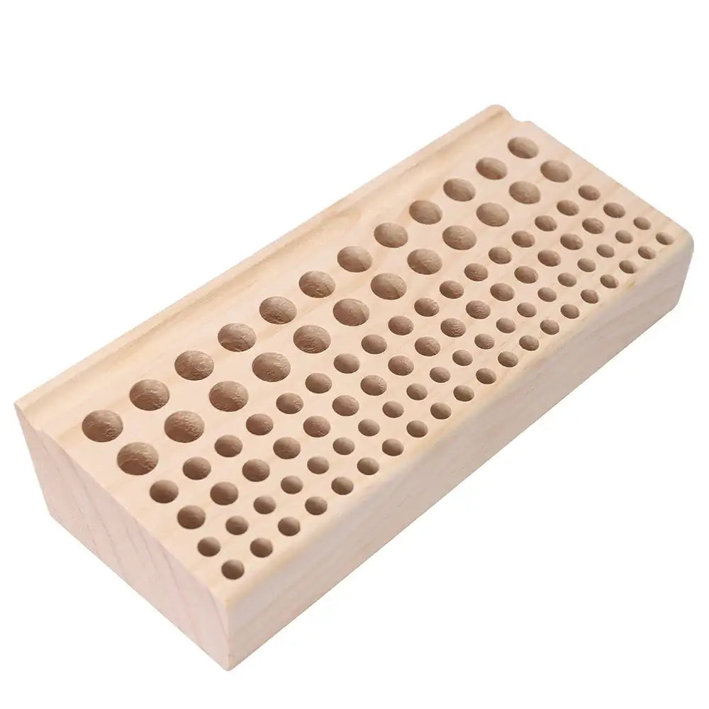 98-Hole Leather Carving Tool Storage Box – Precision Organizer for Craft & Hobby Tools