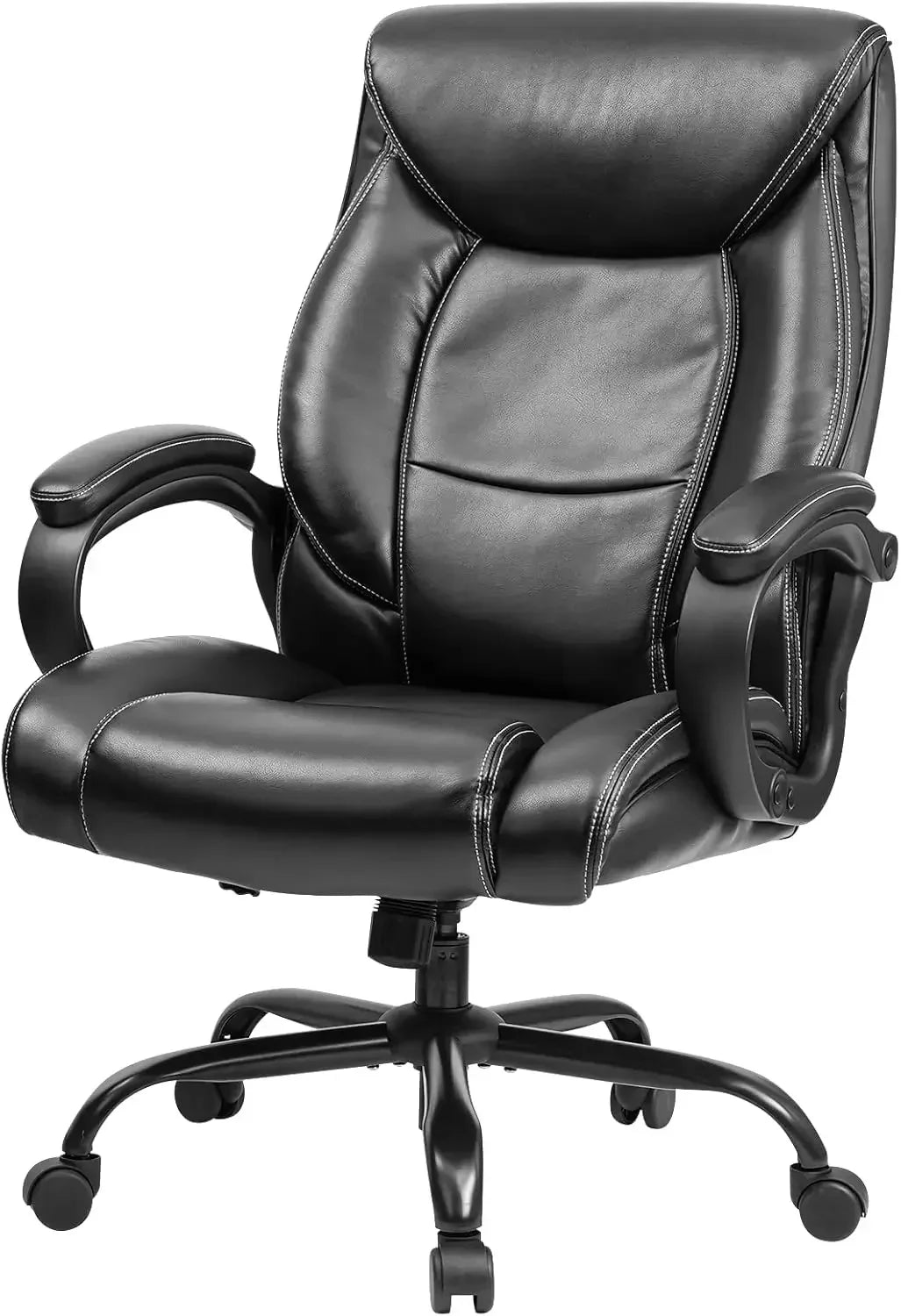 💺 Executive Office Chair – Ergonomic Computer Desk Chair with Hydrolysis-Resistant Leather & Spring Cushion Support