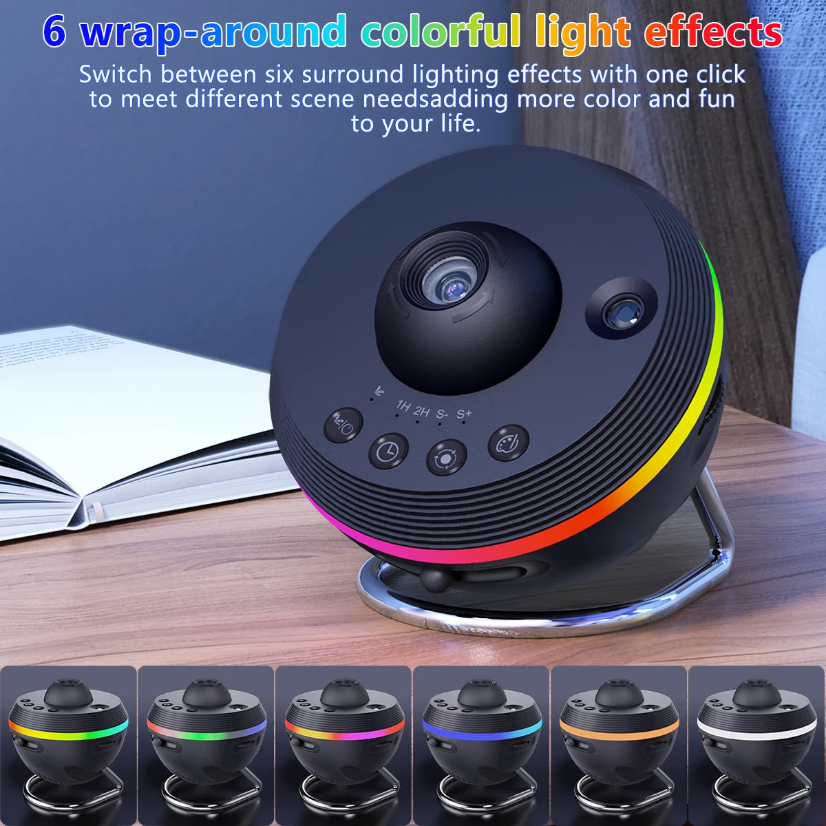13-in-1 Planetarium Starry Galaxy Projector Night Light – 6 RGB Effects, 360° Rotation, Timer & Speed Control