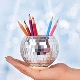 Luxury Disco Pen Holder with Base – Decorative Pencil Cup for Desk & Home Organization