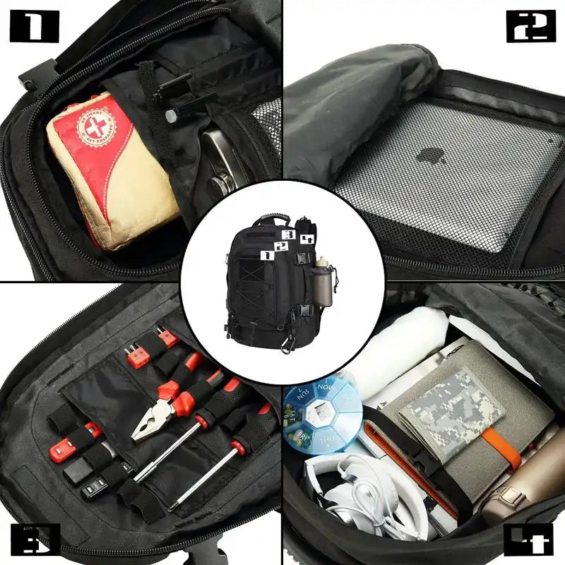 60L Military Tactical Backpack - Army Molle Rucksack for Outdoor