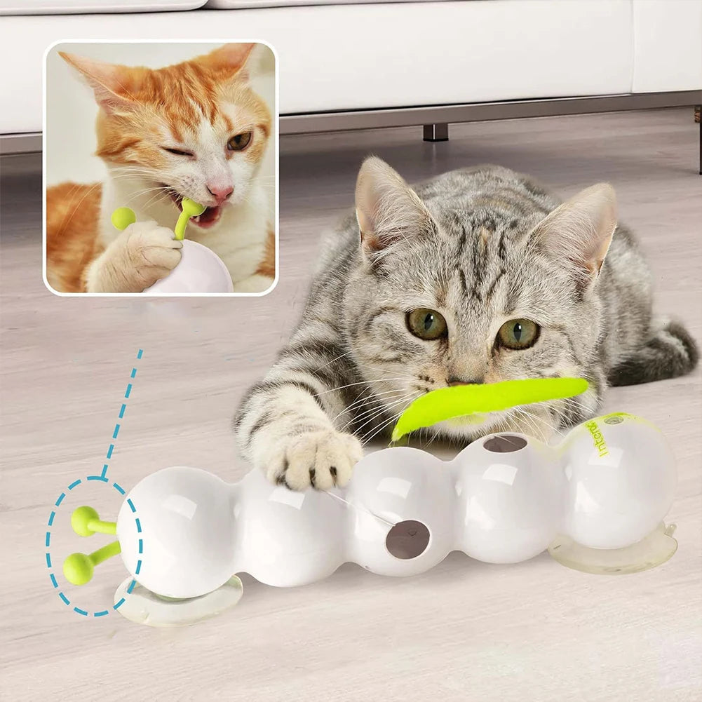 2025 Intelligent Interactive Cat Toy – Automatic Earthworm Pole with Popping Hole Design, Teasing Toy for Active Indoor Cats