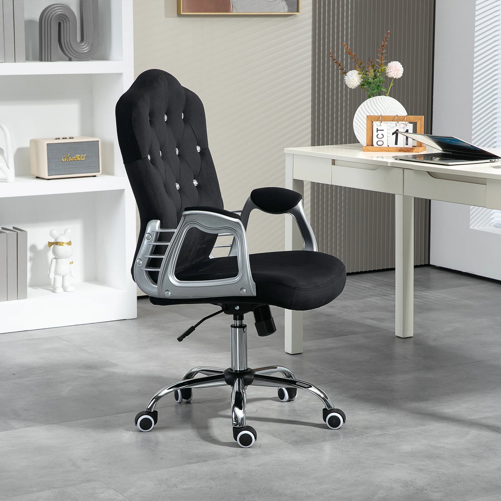 💺 Vinsetto Home Office Chair – Black Ergonomic Desk Chair with Adjustable Height & Tilt Function