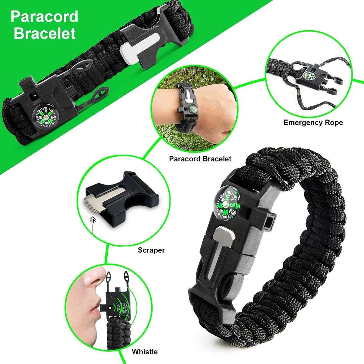 14-in-1 Camping & Survival Kit – Outdoor Emergency Gear with First Aid, Self-Defense & Tools 🏕️🛠️