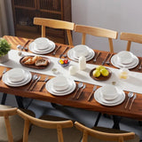 MALACASA Tara 18-Piece Stoneware Dinnerware Set – Rustic Modern Tableware for 6