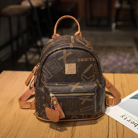 PU Leather Mini Backpack Purse for Women – Adjustable Strap Multi-Pocket Backpack for Travel & Shopping