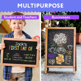 White Liquid Chalk Markers – 2-Pack Bright Erasable Pens with Reversible Tip for Boards, Signs & Glass