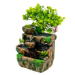 LED Tabletop Resin Fountain – Rockery Water Ornament with LED Light for Relaxing Home & Office Décor