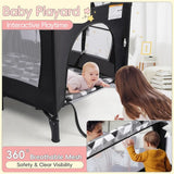 “5-in-1 Baby Bassinet Bedside Sleeper – Portable Baby Crib & Pack and Play with Changing Table, Storage & Carry Bag”