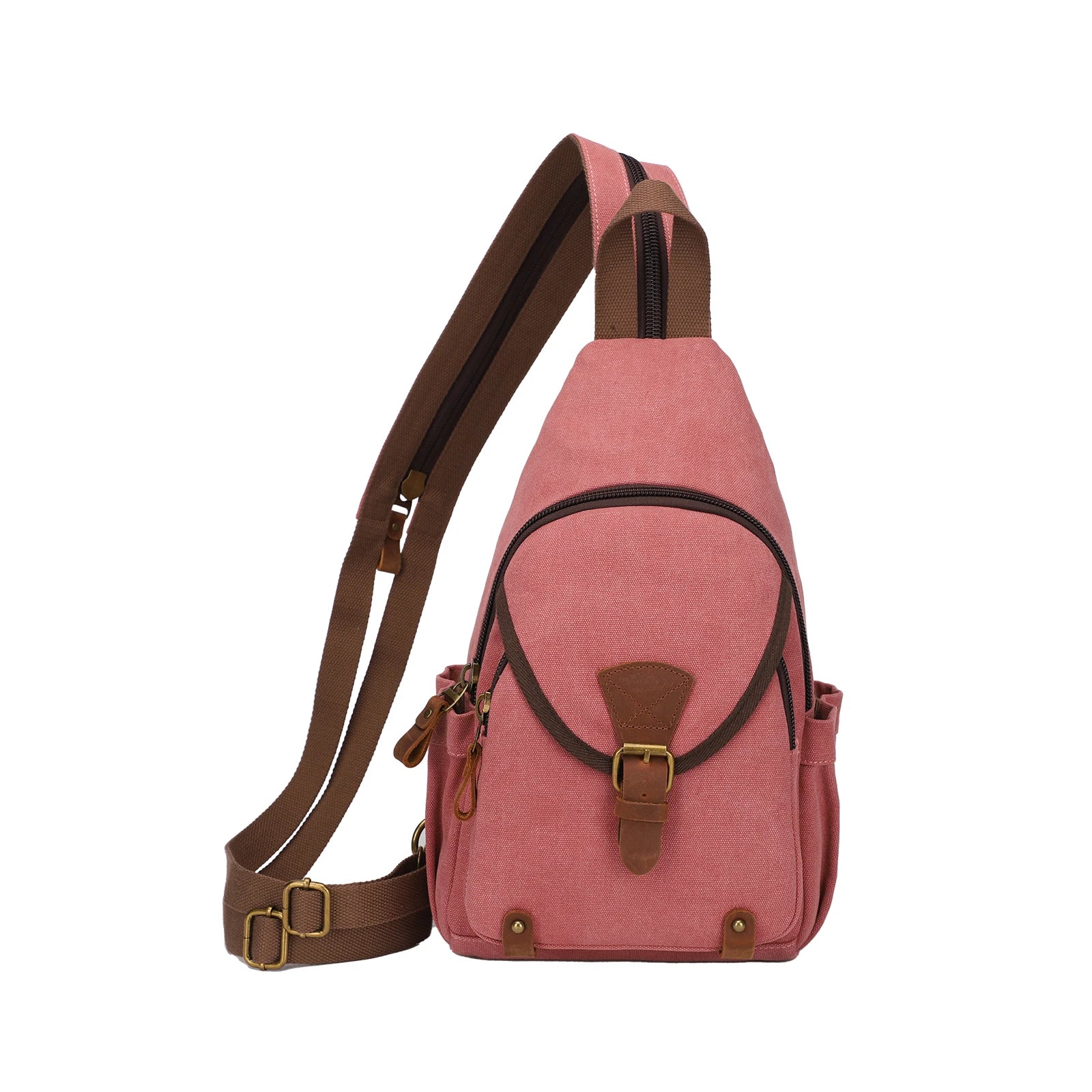KOULI BUIR Canvas Sling Bag — Convertible Crossbody Chest Daypack for Outdoor Cycling, Hiking & Travel