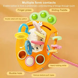 Carrot-Shaped Pull String Baby Toy – Fine Motor Skills Development Teether, Colorful Educational Sensory Toy for Toddlers