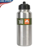 Double-Wall Vacuum Insulated Stainless Steel Bottle – 32 oz Flip-Top Lid, Leak-Proof & Adventure-Ready
