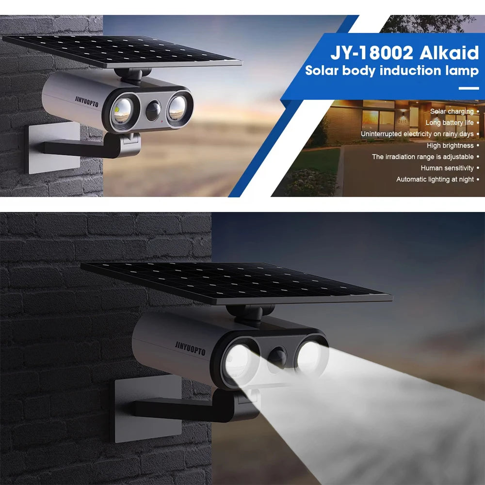 Multifunctional Solar Lamp – IP65 Waterproof Outdoor Light with PIR Motion Sensor & High-Efficiency Polycrystalline Solar Panels for Yard & Garage