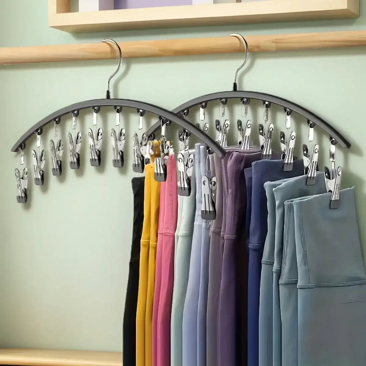 4-Piece Magic Multi-Clip Hanging Drying Rack – Windproof Balcony Clothes, Underwear & Sock Clips