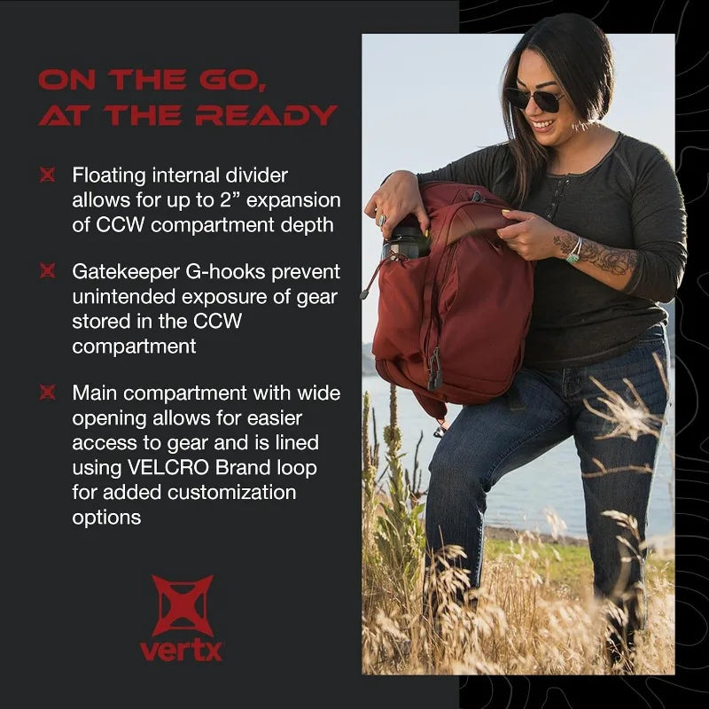 Vertx Transit tactical sling backpack – 17L CCW conceal carry bag with durable design for travel, work & tactical gear