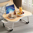 Foldable Bedside Laptop & Breakfast Tray Table – Bed Desk with Cup-Holder & Side Drawer for Laptop/Desktop Use