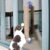 Pet Life Stick-N-Claw Cat Scratcher – Sisal Rope Stick with Toy & Suction Cup Base for Interactive Play and Healthy Claws