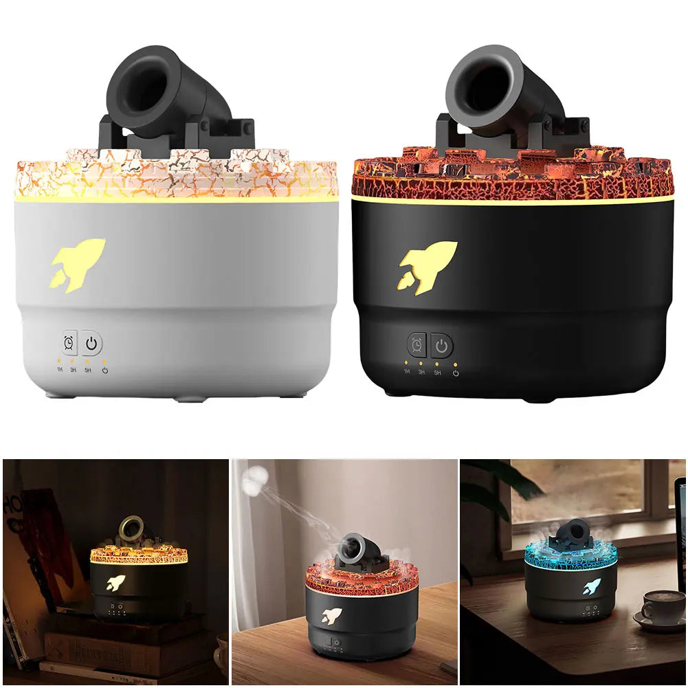 Cannon Blast Aroma Humidifier – Turret-Style Ultrasonic Diffuser with LED & Timer