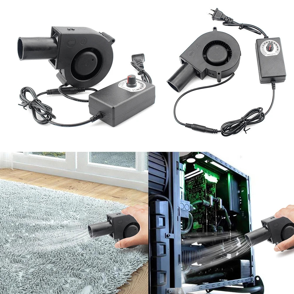 “DC 12V BBQ Blower Fan – 6000RPM Charcoal Chimney Starter with Variable Speed Controller for Outdoor Barbecue & Smelting”