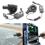 “DC 12V BBQ Blower Fan – 6000RPM Charcoal Chimney Starter with Variable Speed Controller for Outdoor Barbecue & Smelting”