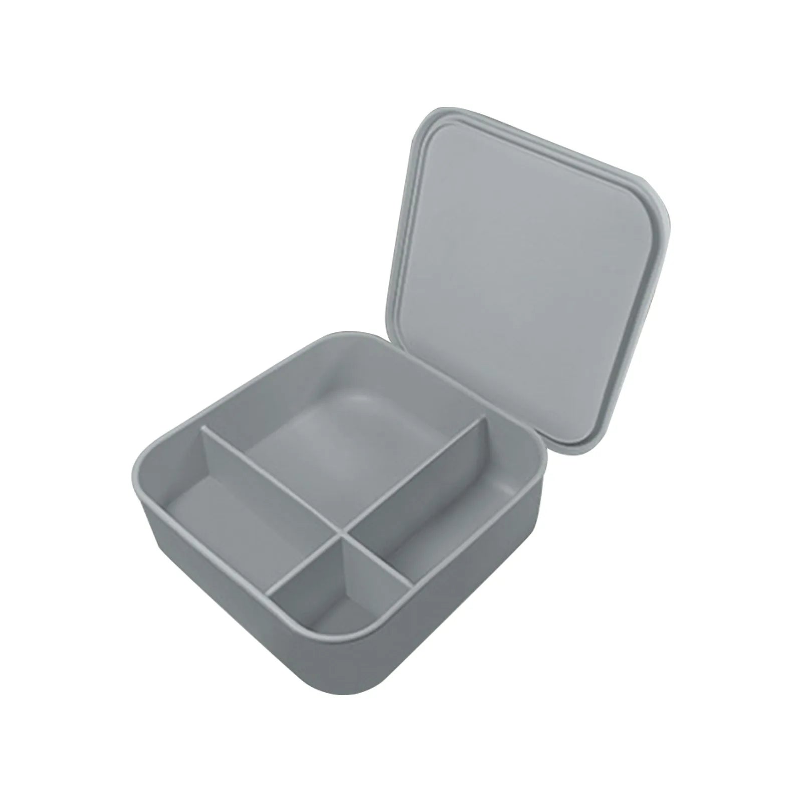 Food Grade Square Silicone Lunch Box – 4‑Compartment