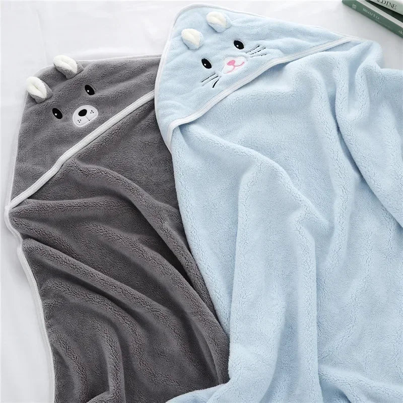 Toddler Baby Hooded Towel – Super Soft Infant Bathrobe & Swaddle Wrap Blanket for Newborn Boys & Girls 🛁👶✨