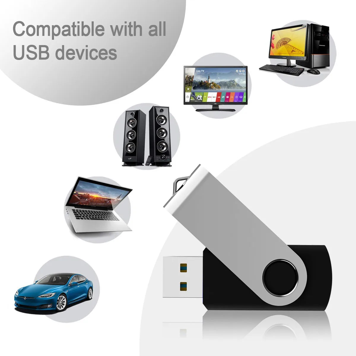 KOOTION 10-Pack U305 USB Flash Drives – High-Speed Pen Drives 32GB/16GB/8GB/1GB Memory Sticks for Data Storage & Transfer