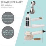 4-Tier Metal Shower Organizer with Hooks – Rust-Resistant Bathroom Storage Rack