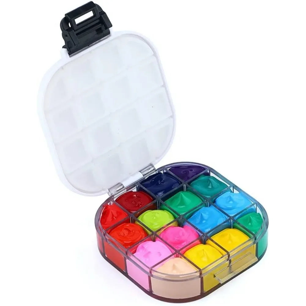 Paint Storage Palette Box – 16-Well Airtight Moisturizing Palette for Acrylic & Watercolor Painting 🎨