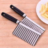 Potato Wavy-Edged Stainless Steel Knife – Vegetable & Fruit Cutter Tool for Crisp Slices