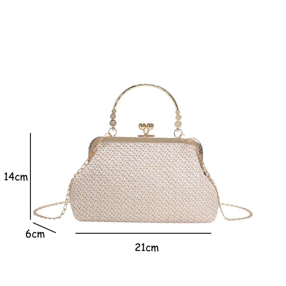 Handmade Chain Woven Shell-Shaped Handbag – Elegant Casual Women’s Underarm Bag for Travel, Street Style & Daily Outfits