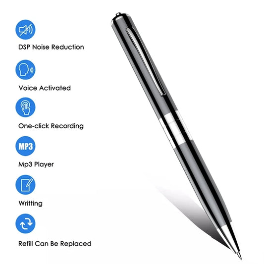 Digital Voice Recorder – One-Click Recording, USB Flash Drive, MP3 Player, 32GB/64GB Dictaphone