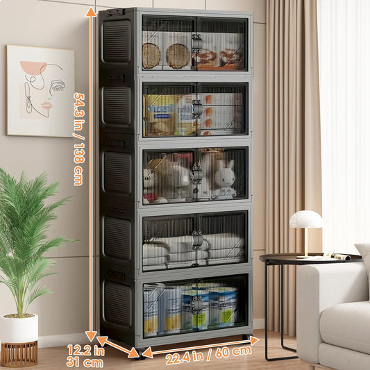 MaxStore Large-Capacity Multifunction Folding Storage Cabinet – Dustproof Wardrobe & Organizer Box