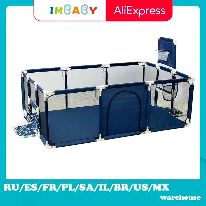 Rectangle Baby Playpen for Indoor Use – Safe Play Yard for 6-36 Months