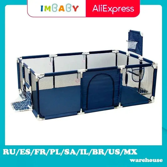 Rectangle Baby Playpen for Indoor Use – Safe Play Yard for 6-36 Months