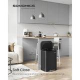 13 Gallon Stainless Steel Kitchen Trash Can – Soft-Close Lid, Non-Slip Pedal, Inner Bucket