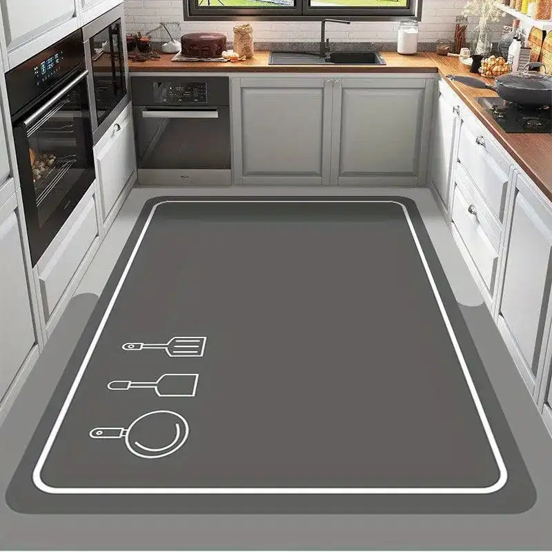 Adjustable Diatomaceous Earth Absorbent Pad – Anti-Slip Decorative Mat for Kitchen, Bathroom & Whole House