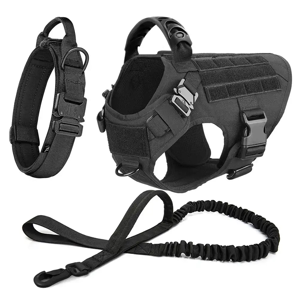 Large Dog Harness & Leash Set – Training & Walking Vest with Collar for German Shepherd, Malinois & Medium/Large Dogs