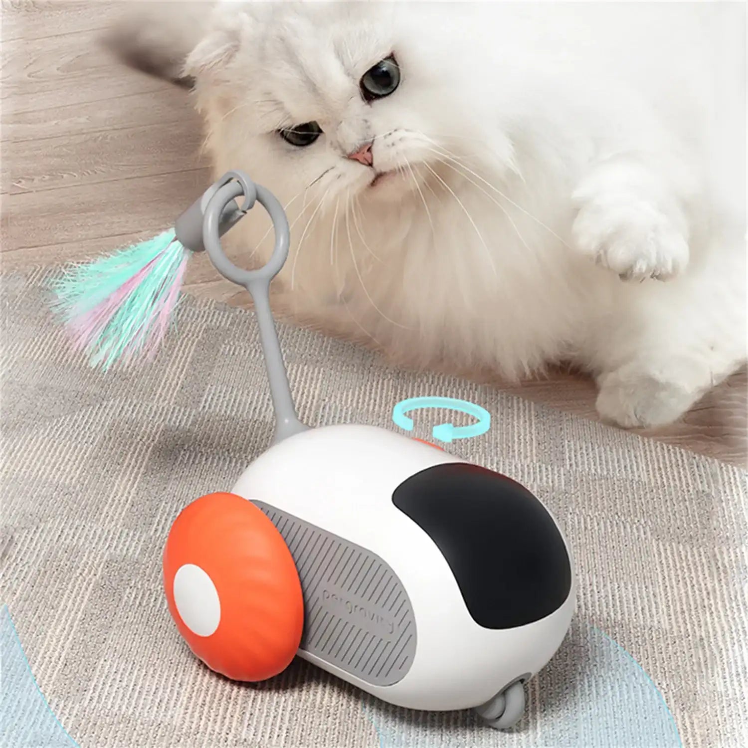 Interactive Remote-Control Cat Toy Car & Smart Electric Rolling Ball with Feather Tail