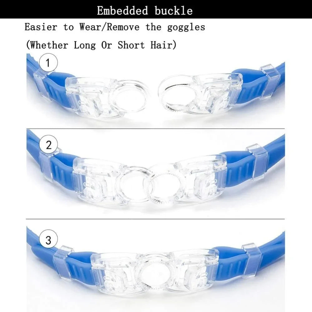 4-in-1 Premium Swimming Goggles & Cap Set – Waterproof, UV400 Protection, Anti-Fog Lens