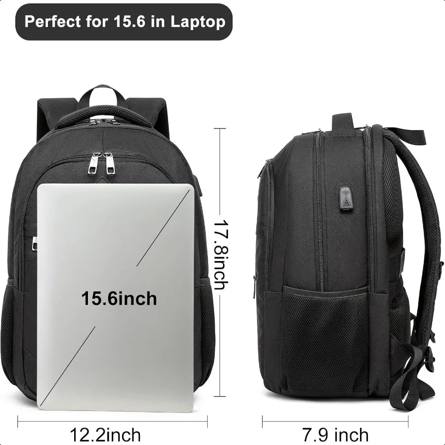 Water-Resistant Anti-Theft Laptop Backpack — Durable Travel & School Bag for Men & Women