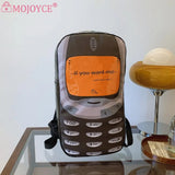Mobile Phone Shape Fashion Backpack — Large-Capacity PU School Bag for Men, Women & Students