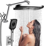 12-Inch Rainfall Shower Faucet Set – 3-in-1 Settings with Handheld & Top Spray