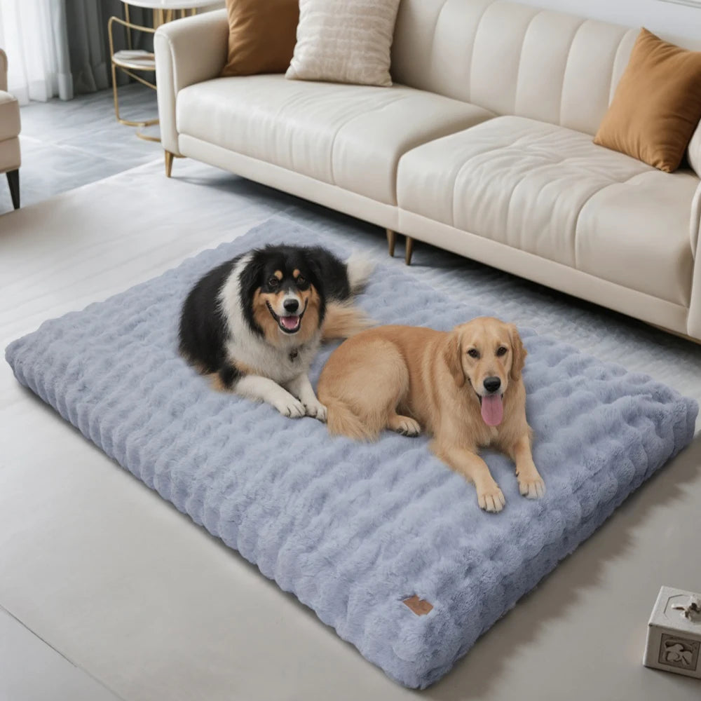 Ultra Plush Dog Bed Cushion – Soft Washable Mattress for Crates, Puppies & Large Dogs